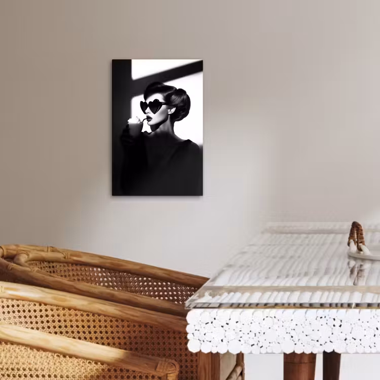 Tableau sur toile - Femme - Noir - Coeur — 4