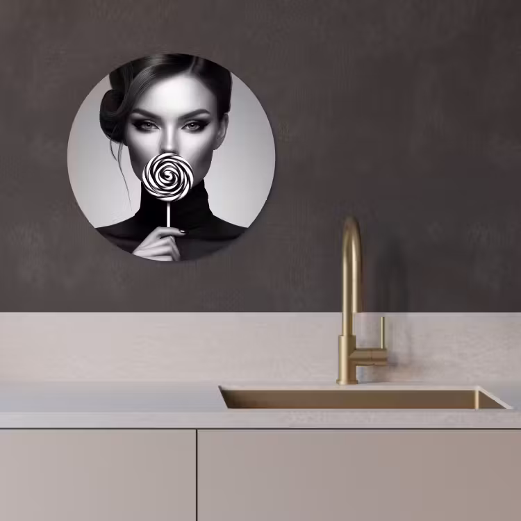 Tableau rond - Femme - Lolly - Noir — 2