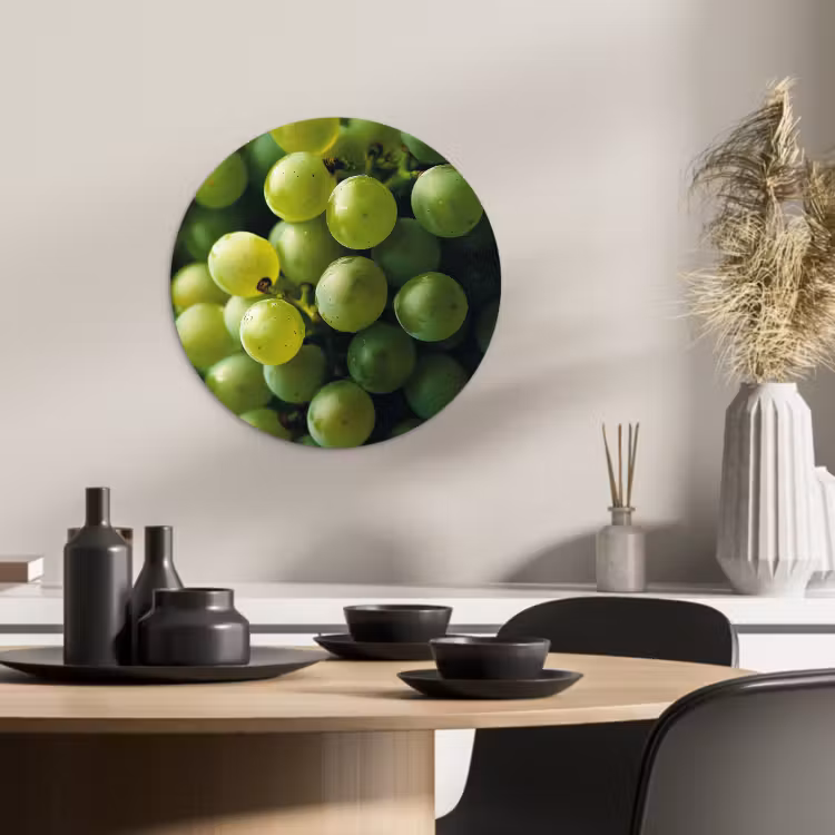 Tableau rond - Raisins - Grappe - Vert — 2