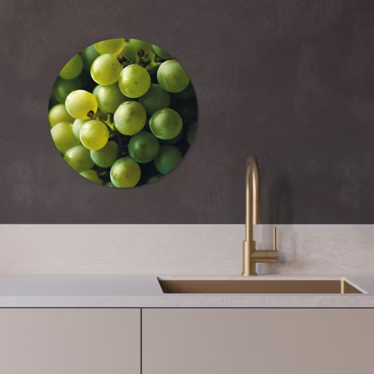 Tableau rond - Raisins - Grappe - Vert — 4