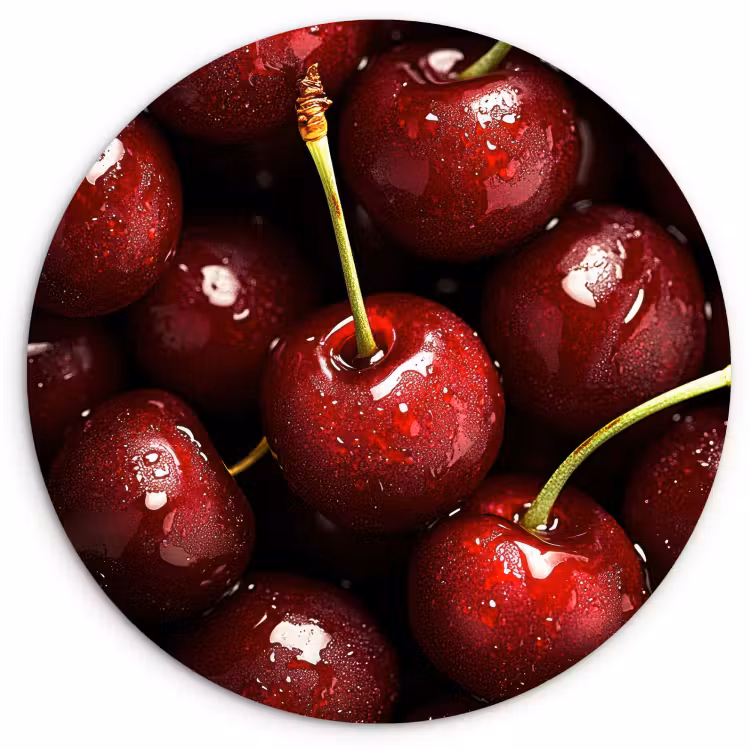Tableau rond - Rouge - Fruits - Cerise — 3