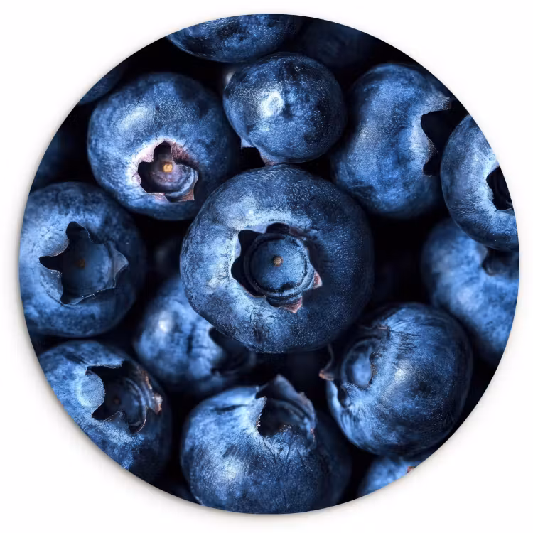 Tableau rond - Baies - Bleu - Fruits — 4
