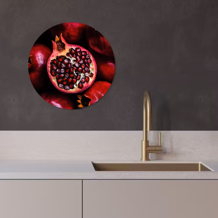 Tableau rond - Grenade - Rouge - Fruit — 3