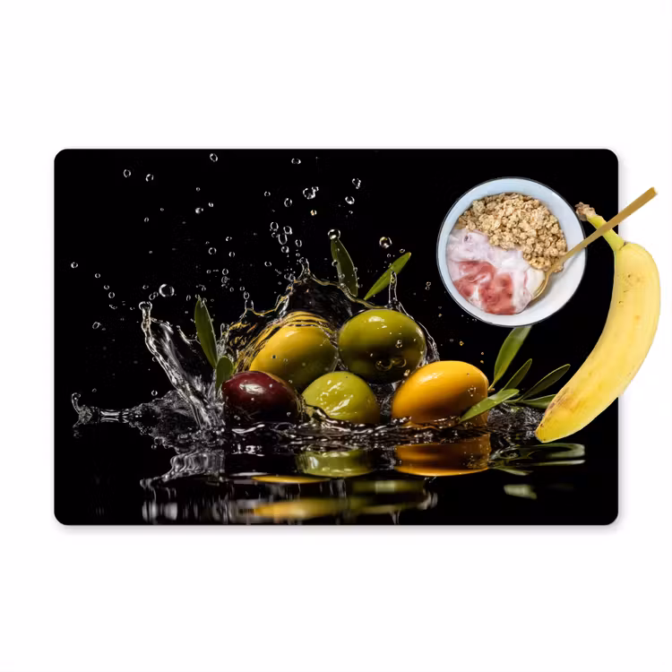 Sets de table en vinyle - Olives - Vertes - Eau - Noires — 1