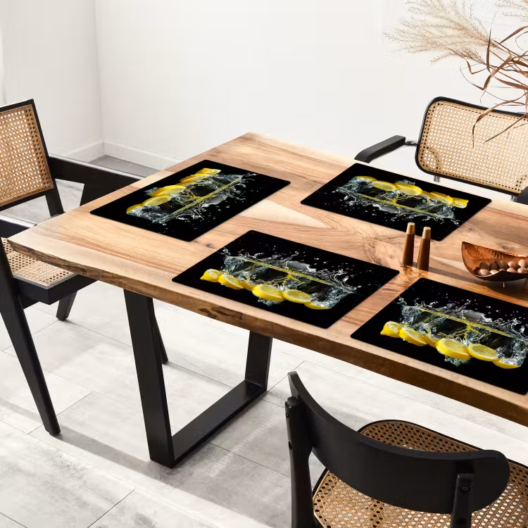 Sets de table en vinyle - Des citrons dans le théâtre aquatique — 4