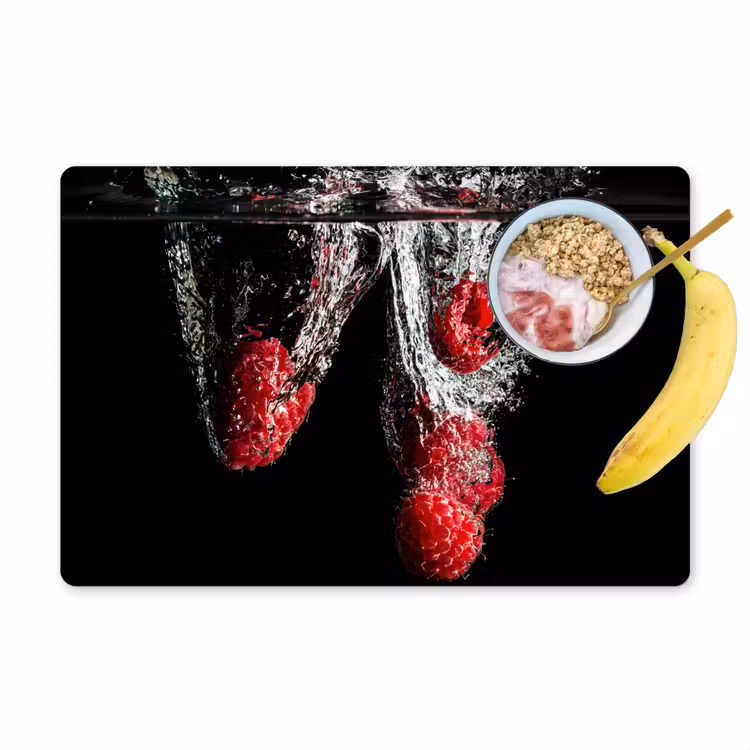Sets de table en vinyle - Immersion framboise — 1