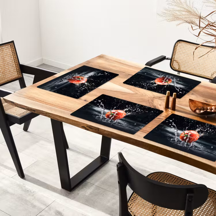 Sets de table en vinyle - Torsade de tomates — 4
