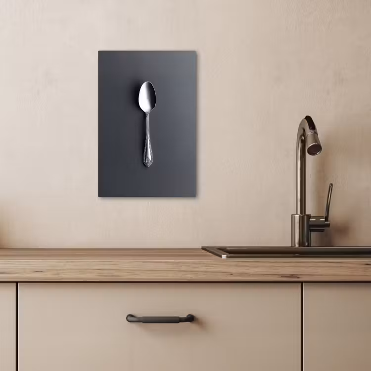 Tableau sur toile - Argent - Métal - Cuillère — 2