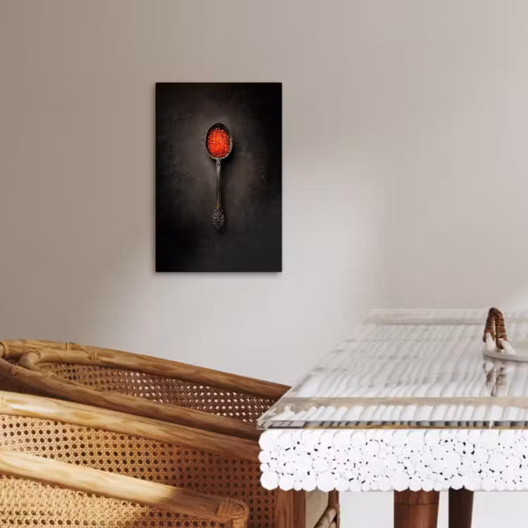Tableau sur toile - Noir - Cuillère - Caviar — 3