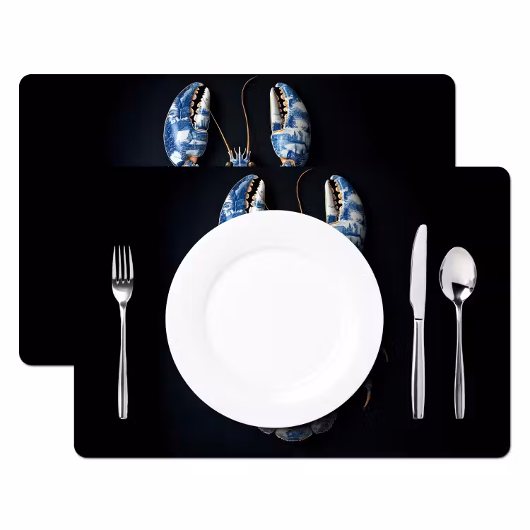 Sets de table - Homard - Bleu de Delft - Bouclier - Robuste — 2