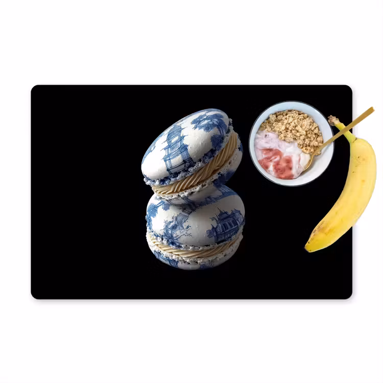 Sets de table - Alimentation - Macarons - Bleu de Delft - Biscuits — 1