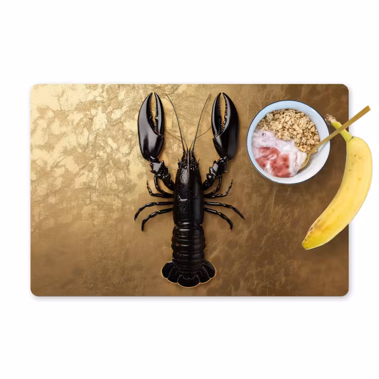 Sets de table en vinyle - Cancer - Noir - Or - Luxe — 1