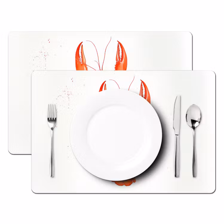 Sets de table en vinyle - Homard - Aquarelle - Orange — 2
