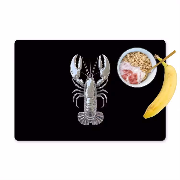 Sets de table en vinyle - Homard - Argent - Métallique - Luxe — 1