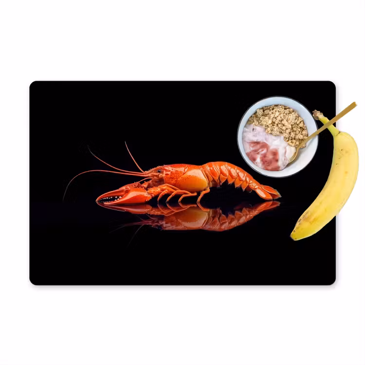 Sets de table en vinyle - Cancer - Orange - Noir - Frappant — 1
