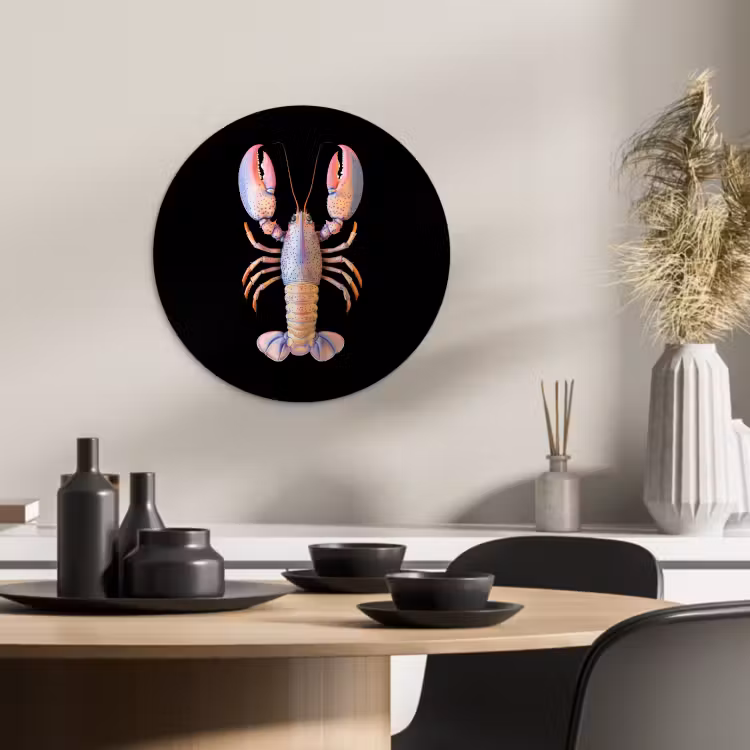 Tableau rond - Cancer - Rose - Doux - Noir — 1