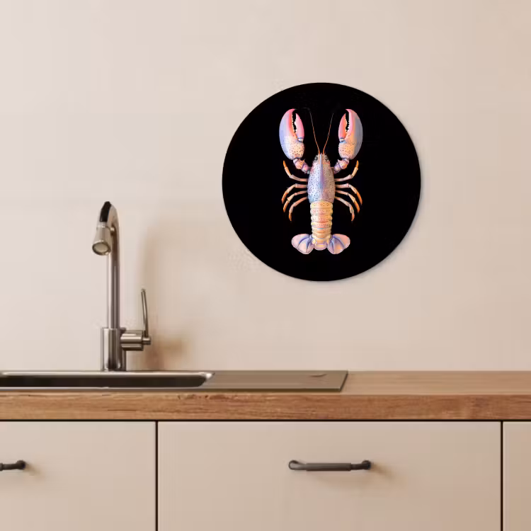 Tableau rond - Cancer - Rose - Doux - Noir — 2