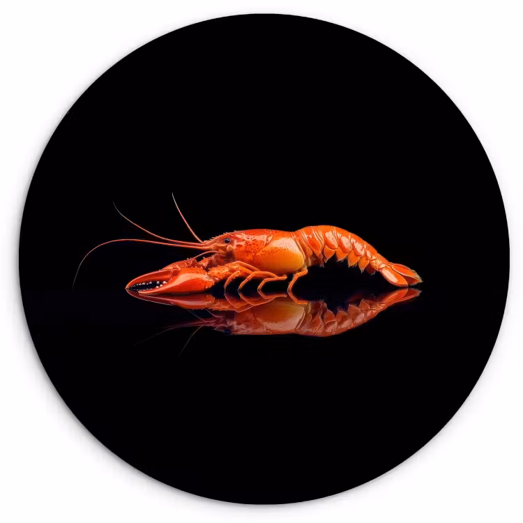 Tableau rond - Cancer - Orange - Noir - Frappant — 1