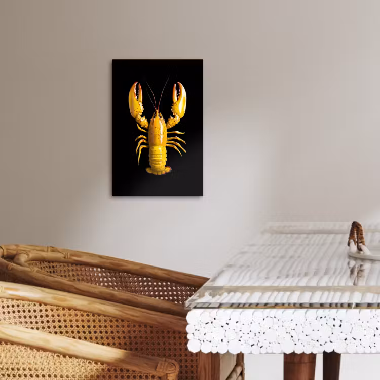 Tableau sur toile - Cancer - Jaune - Points - Solide — 4