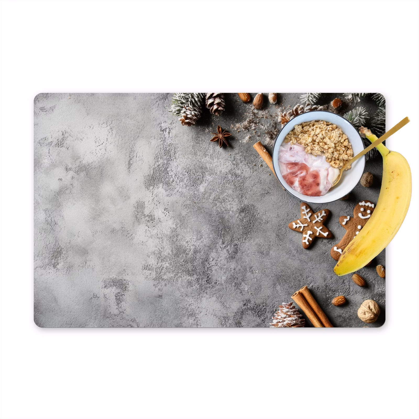 Sets de table - Noël - Pâtisserie - Gris - Rural — 1