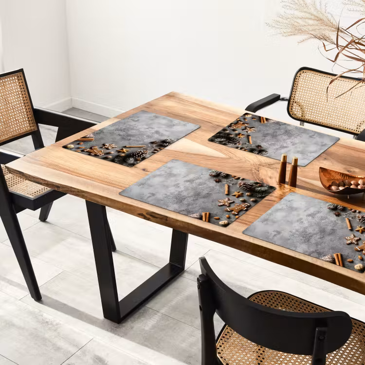 Sets de table - Noël - Pâtisserie - Gris - Rural — 4