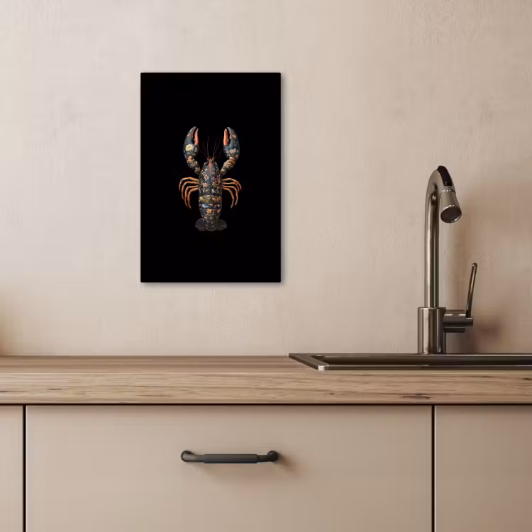 Tableau sur toile - Cancer - Noir - Motif floral - Artistique — 1