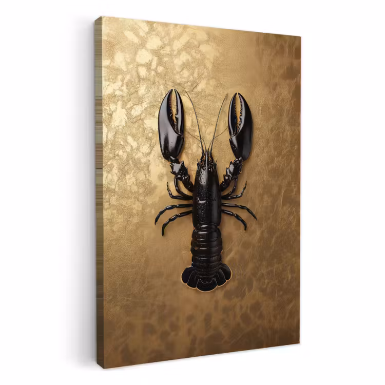 Tableau sur toile - Cancer - Noir - Or - Luxe — 4