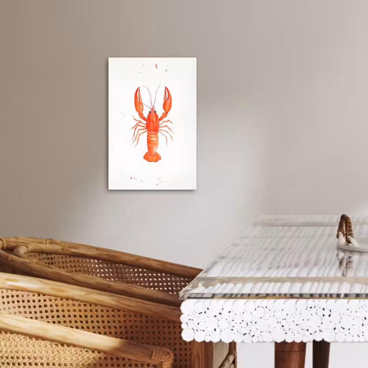 Tableau sur toile - Homard - Aquarelle - Orange — 2