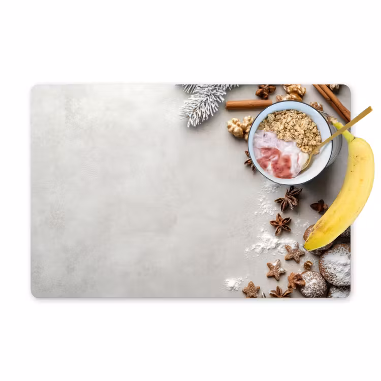 Sets de table - Herbes - Hiver - Lait - Béton — 1