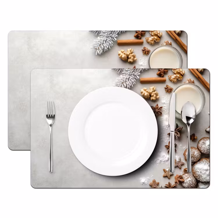 Sets de table - Herbes - Hiver - Lait - Béton — 2