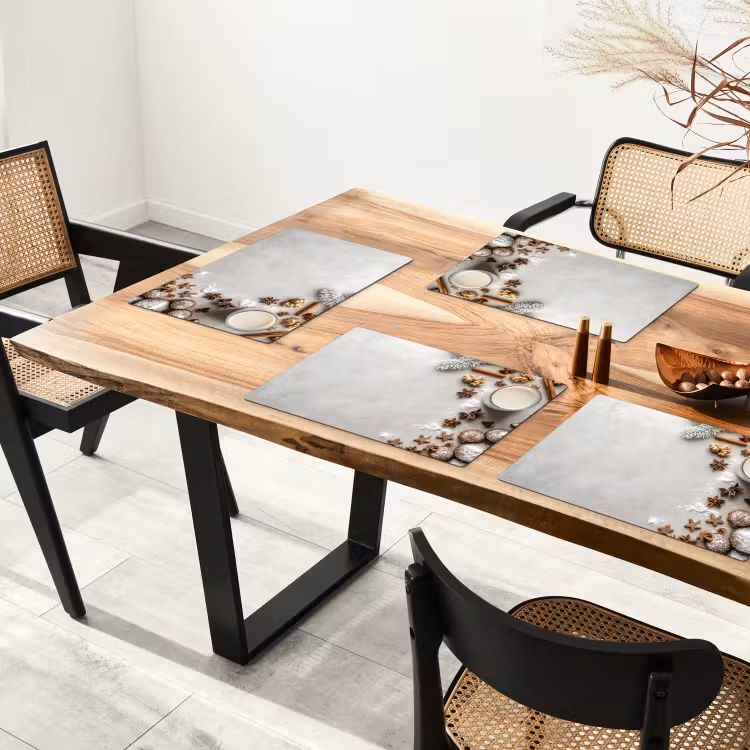 Sets de table - Herbes - Hiver - Lait - Béton — 4