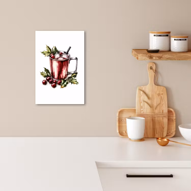 Tableau sur toile - Boisson - Hiver - Cocktail - Rouge — 2