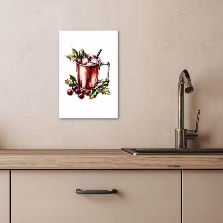 Tableau sur toile - Boisson - Hiver - Cocktail - Rouge — 3