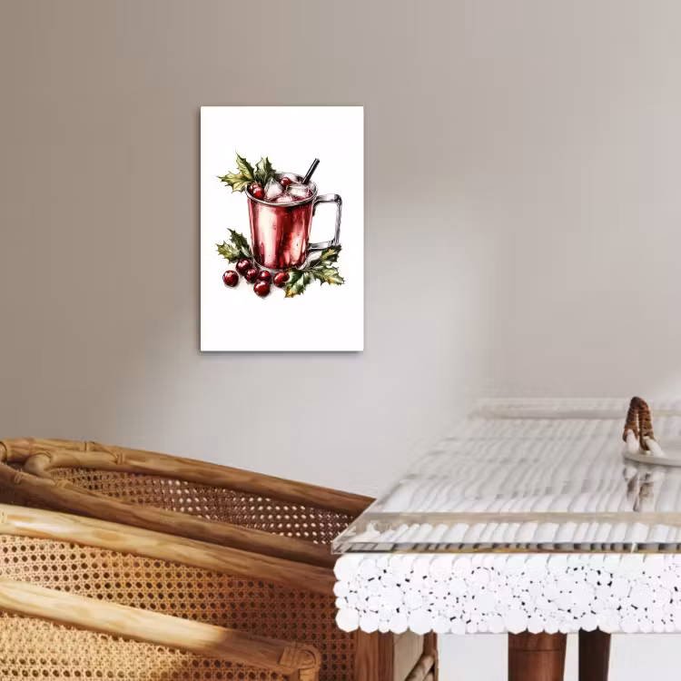 Tableau sur toile - Boisson - Hiver - Cocktail - Rouge — 4