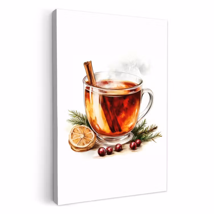 Tableau sur toile - Thé - Chaud - Hiver - Ambiance — 1