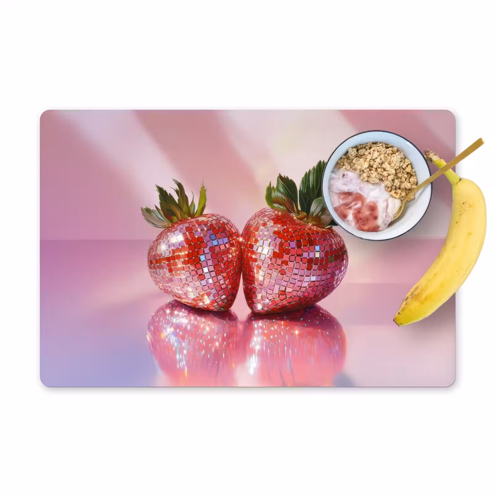 Sets de table - Disco - Fruits - Paillettes - Fraise — 1