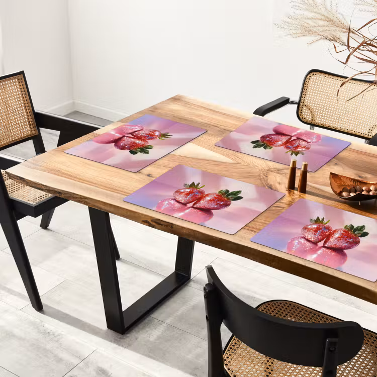 Sets de table - Disco - Fruits - Paillettes - Fraise — 4