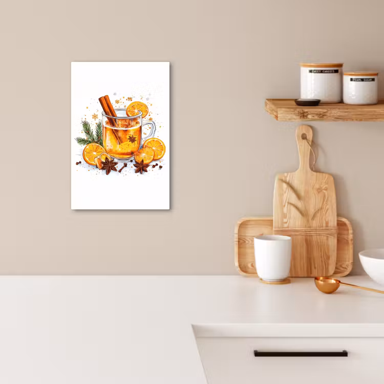Tableau sur toile - Chaud - Thé - Orange - Cannelle — 2