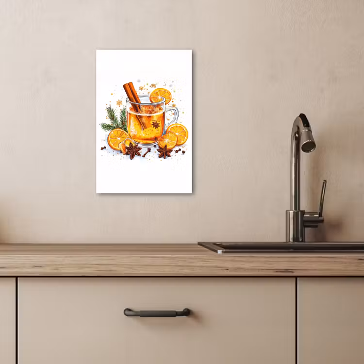 Tableau sur toile - Chaud - Thé - Orange - Cannelle — 3