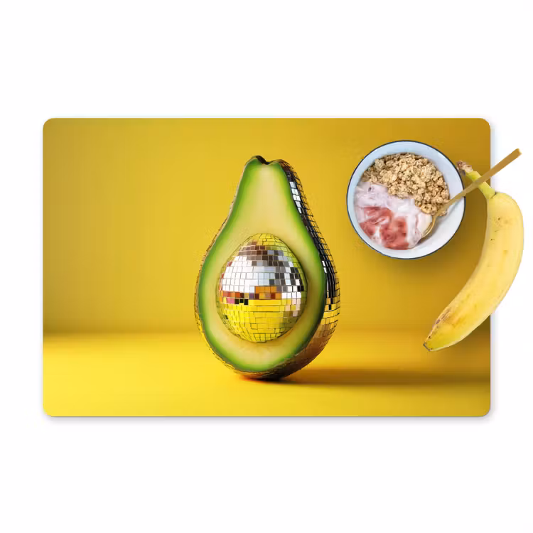 Sets de table - Avocado - Discoball - Jaune - Paillettes — 1