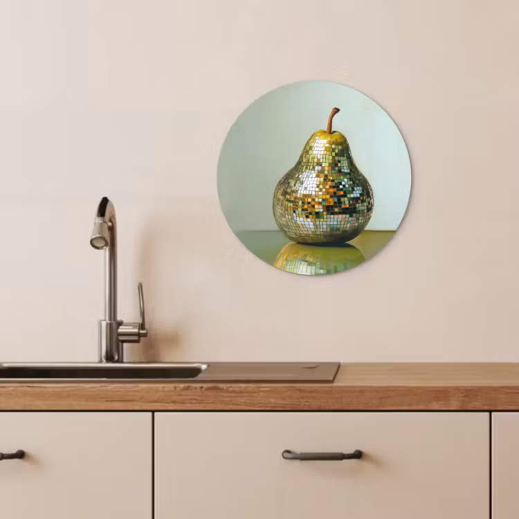 Tableau rond - Fruit - Disco - Art - Glitter — 4