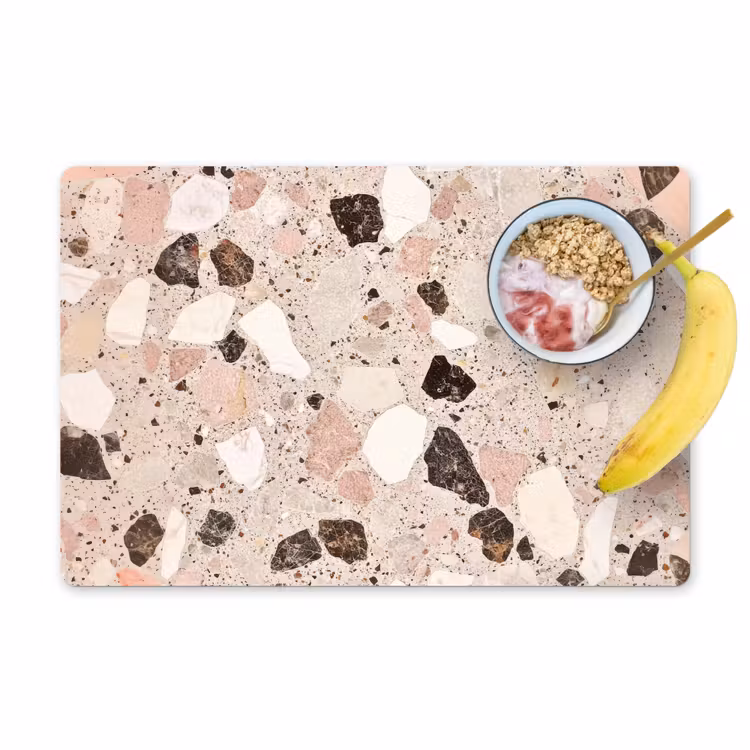 Sets de table - Léger - Rose - Terrazzo - Pierres — 1