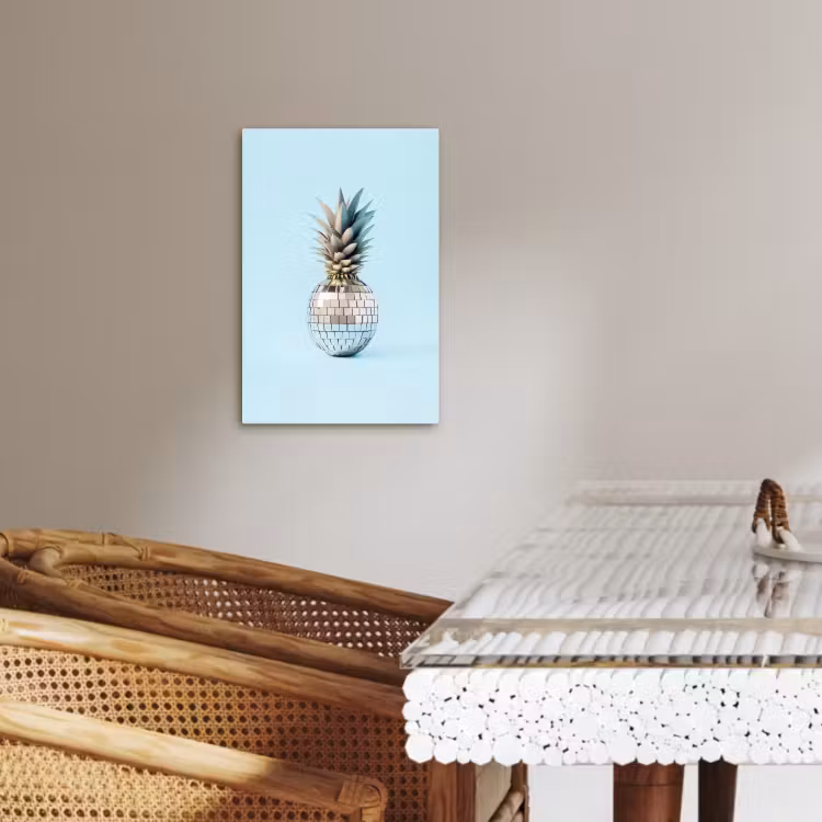 Tableau sur toile - Bleu - Ananas - Disco - Discoball — 3