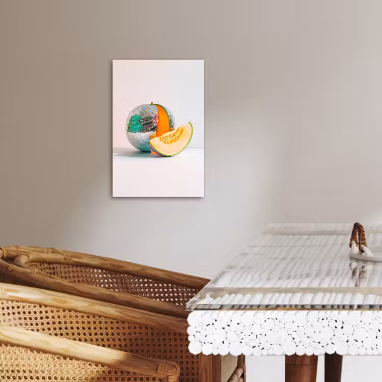 Tableau sur toile - Disco - Discoball - Melon - Pastel — 1