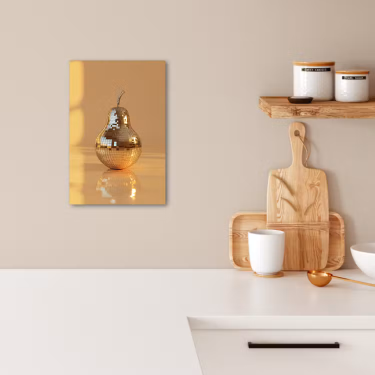 Tableau sur toile - Or - Disco - Paillettes - Poire — 2