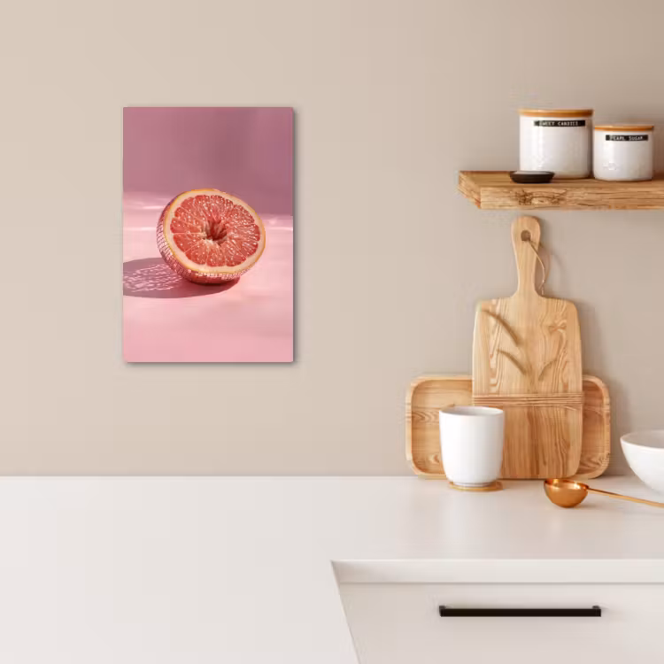 Tableau sur toile - Pamplemousse - Rose - Disco - Brillant — 2