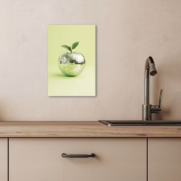Tableau sur toile - Vert - Disco - Décoration - Pomme — 2