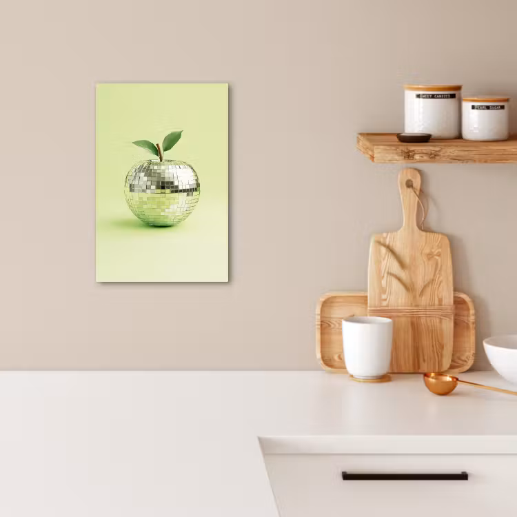 Tableau sur toile - Vert - Disco - Décoration - Pomme — 3