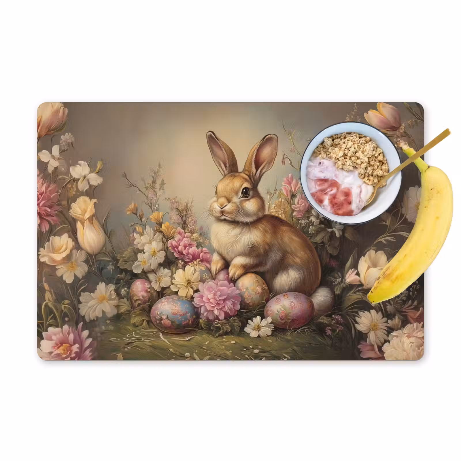 Set de table – 6 pièces - Lièvre - Nature morte - Fleurs — 1