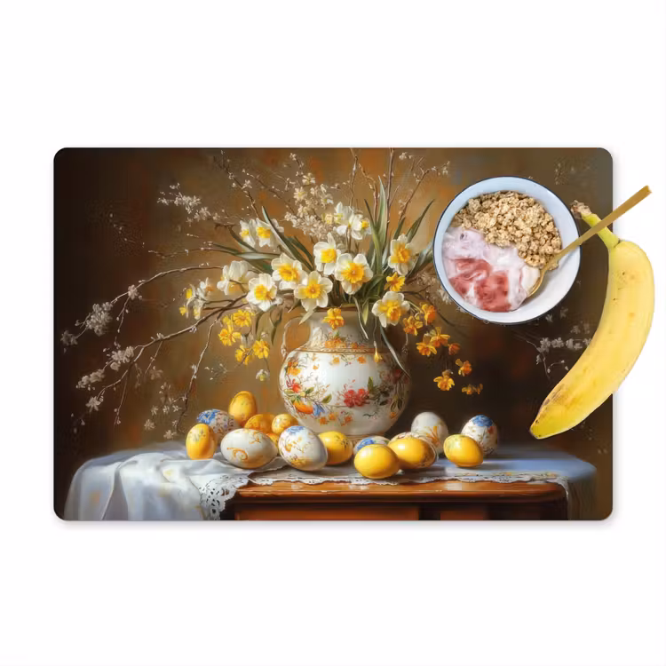 Set de table – 6 pièces - Oeufs de Pâques - Nature morte - Vase — 1